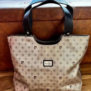 Pierre Cardin Beige and Black Tote Bag✨